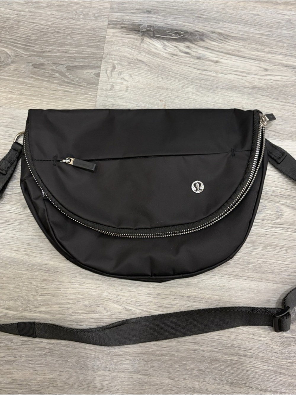 Lululemon athletica Black Crossbody Bag with Silver Hardware 5L - Picture 1 of 6